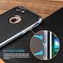 Apple iPhone 7 Carbon Fibre TPU + PC Gel Case - Gun Metal