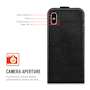 Caseflex iPhone X Real Leather Flip - Black