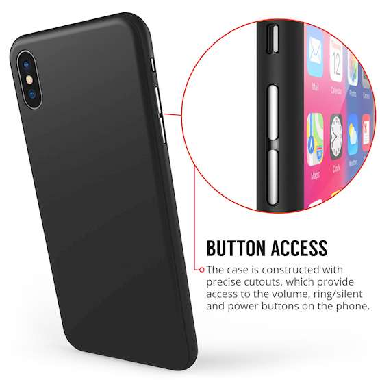Caseflex iPhone X Shockproof Hybrid 360 With Glass Screen Protector - Black