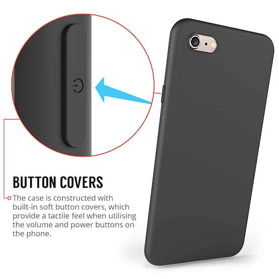 iPhone 8 Case,  Scratch Resistant - Matte Finish  - Lightweight & NO Bulkiness - TPU Gel Soft Thin Silicone Back Cover - Matte Black