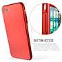iPhone 8 PC Hybrid Case W/ Tempered Glass Cover - Red