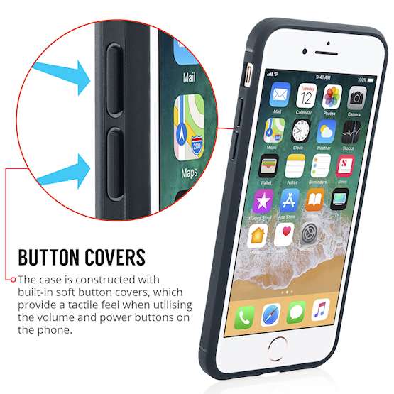 Apple iPhone 8 Carbon Fibre Tpu Case Silicone Cover - Blue
