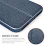 iPhone 8 Plus Case | Auto Camera Focus | Leather Effect Design | TPU Gel Back Cover - Blue