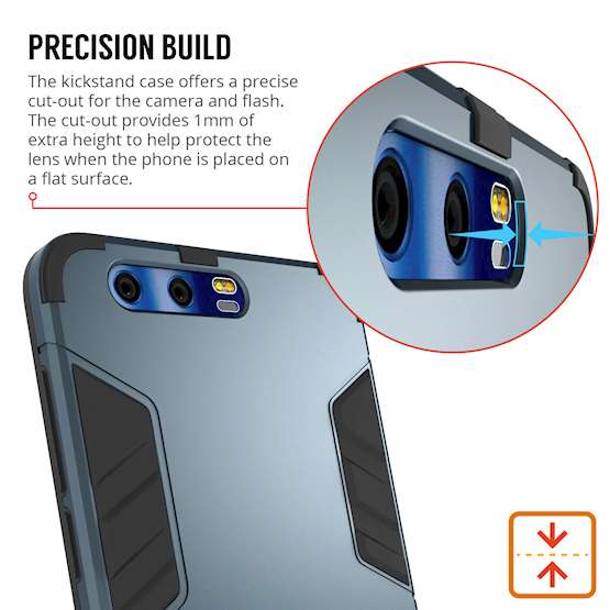 Huawei Honor 9 Armour Kickstand Case - Steel Blue