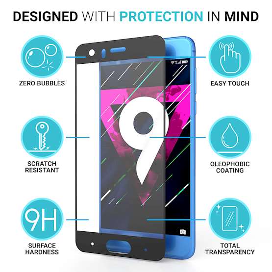 Huawei Honor 9 Tempered Glass Screen Protector (Single) - Clear
