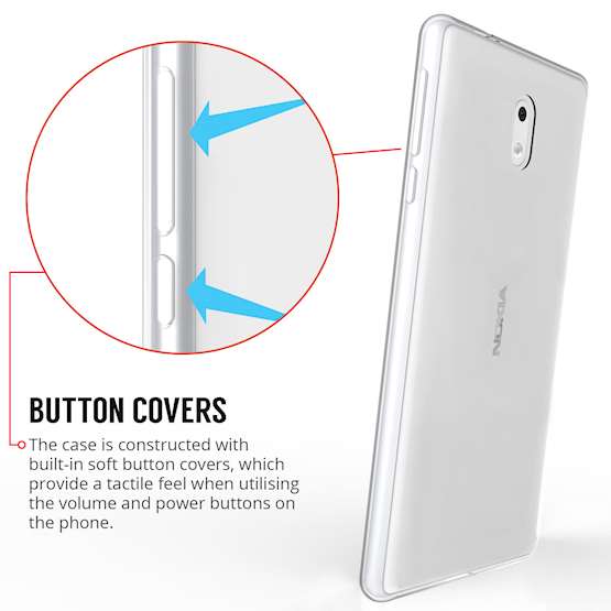 Nokia 3 Ultra Slim Tpu Gel With Inner Dots - Clear