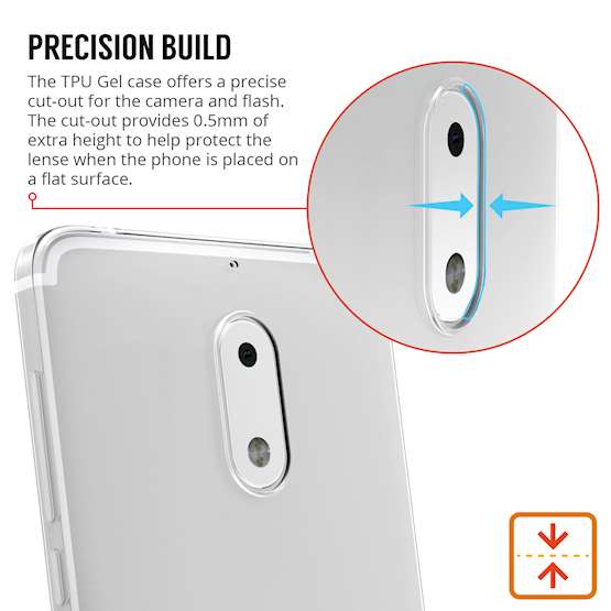 Nokia 6 Ultra Thin TPU Gel - Clear