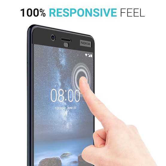 Nokia 8 Screen Protector Glass | Single Pack - NO Bulkiness | Anti Scratch | Tempered Glass Screen Protectors For The Nokia 8 | Ultra Slim - Crystal Clear