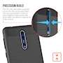 Nokia 8 Case, Carbon Fibre Textured Gel Cover | Shock Absorbing | Lightweight & Slim TPU Gel Protection - Black