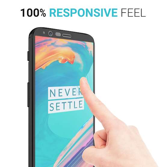 OnePlus 5T Tempered Glass Single Black edge