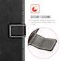 Samsung Galaxy J5 (2017) PU Leather Slim Wallet Stand Case - Black