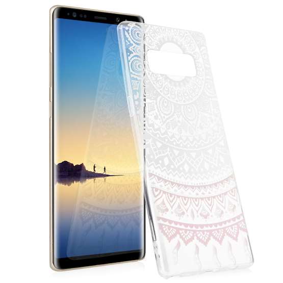Samsung Galaxy Note 8 TPU Mandala Printed Pattern - White
