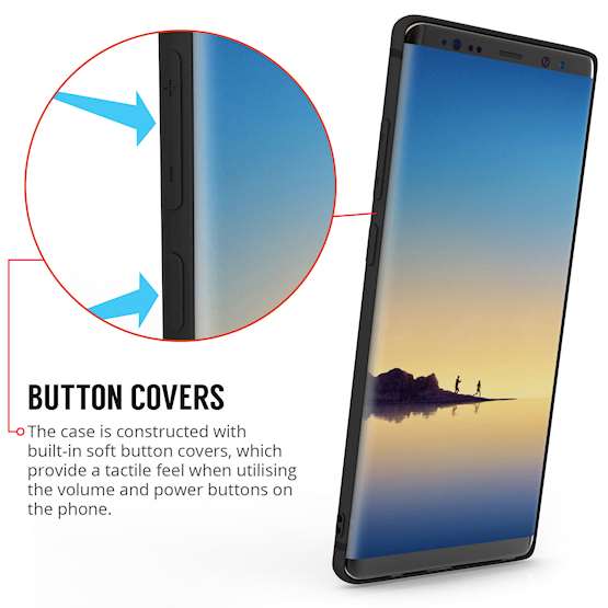 Samsung Galaxy Note 8 TPU Silicone Gel - Solid Black Matte