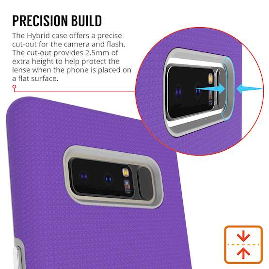 Samsung Galaxy Note 8 Textured Hybrid Case - Purple 