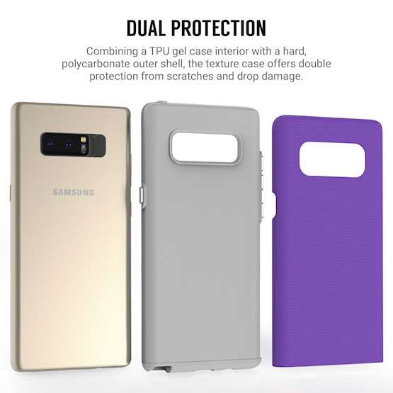 Samsung Galaxy Note 8 Textured Hybrid Case - Purple 