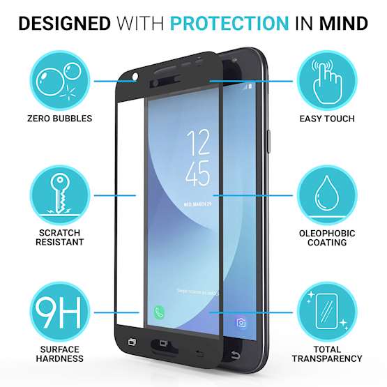Samsung Galaxy J3 (2017) Tempered Glass Screen Protector (Single) - Clear