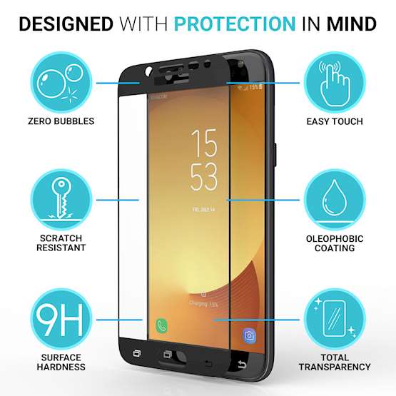Samsung Galaxy J5 (2017) Tempered Glass Screen Protector (Single) - Clear