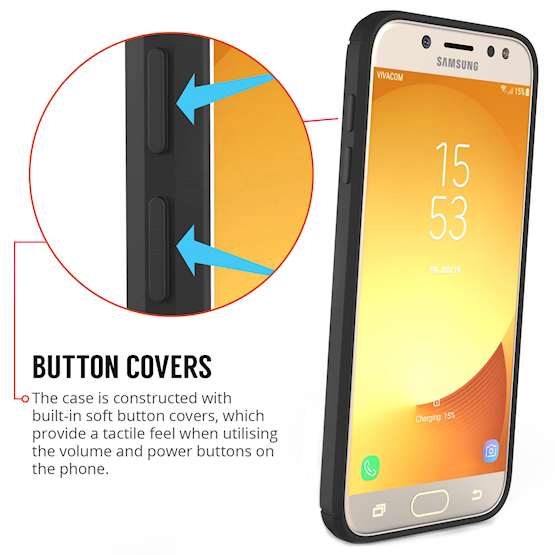 Samsung Galaxy J5 (2017) Case, Carbon Fibre Textured Gel Cover 