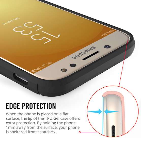 Samsung Galaxy J5 (2017) Case, Carbon Fibre Textured Gel Cover 