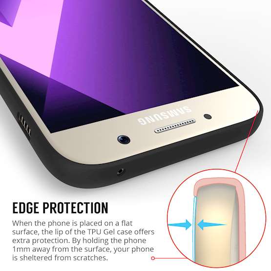 Samsung Galaxy A5 (2017) Tpu Silicone Gel - Solid Black Matte