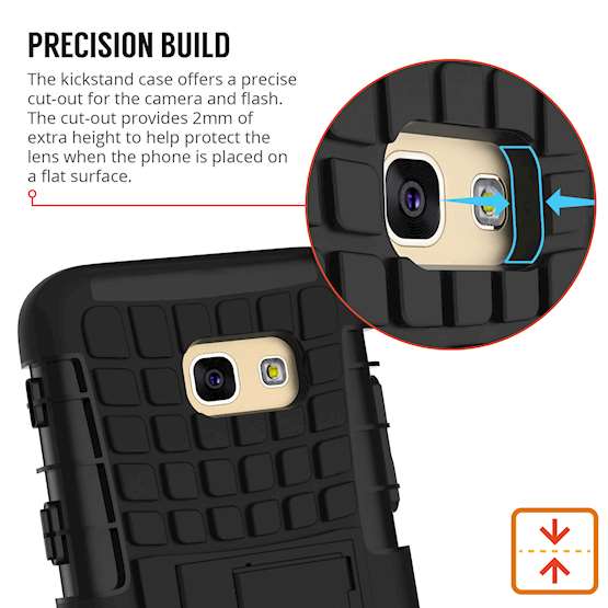 Samsung Galaxy A5 (2017) Case, Sturdy Heavy Duty Protection With Built In Viewing Stand Lightweight 