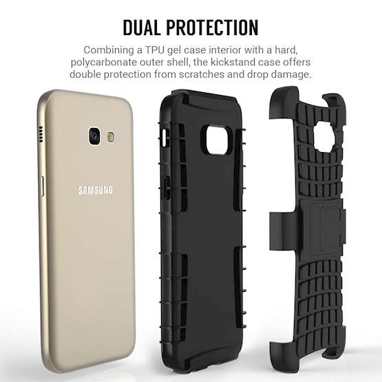 Samsung Galaxy A5 (2017) Case, Sturdy Heavy Duty Protection With Built In Viewing Stand Lightweight 