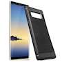 Samsung Galaxy Note 8 Case, Carbon Fibre Textured Gel Cover | Shock Absorbing | Lightweight & Slim TPU Gel Protection - Black