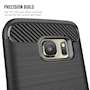 Samsung Galaxy S7 Case, Carbon Fibre Textured Gel Cover | Shock Absorbing | Lightweight & Slim TPU Gel Protection - Black