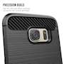 Samsung Galaxy S7 Edge Case, Carbon Fibre Textured Gel Cover | Shock Absorbing | Lightweight & Slim TPU Gel Protection - Black