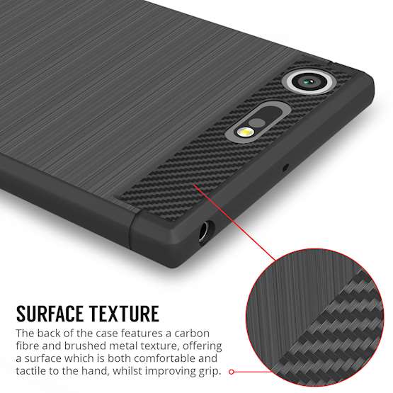 Sony Xperia XZ Premium Carbon Fibre Gel Case - Black