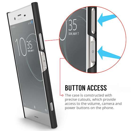 Sony Xperia XZ1 Case,  Scratch Resistant - Matte Finish  - Lightweight & NO Bulkiness - TPU Gel Soft Thin Silicone Back Cover - Matte Black