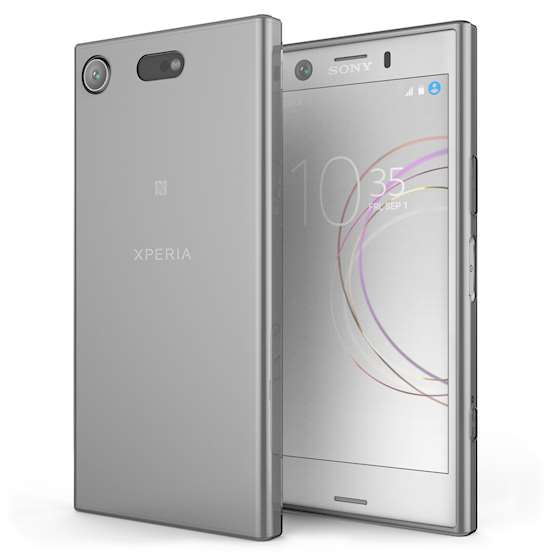 Sony Xperia XZ1 Compact Case,  Scratch Resistant - Ultra Slim & Lightweight - NO Bulkiness - TPU Gel Soft Thin Silicone Back Cover - Smoke Black