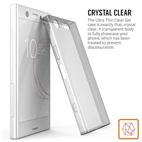 Sony Xperia XZ1 Compact Case,  Scratch Resistant - Ultra Slim & Lightweight - NO Bulkiness - TPU Gel Soft Thin Silicone Back Cover - Smoke Black