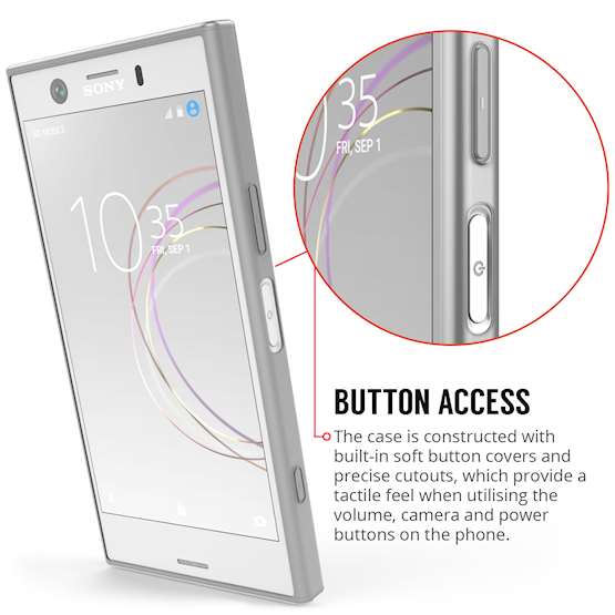 Sony Xperia XZ1 Compact Case,  Scratch Resistant - Ultra Slim & Lightweight - NO Bulkiness - TPU Gel Soft Thin Silicone Back Cover - Smoke Black