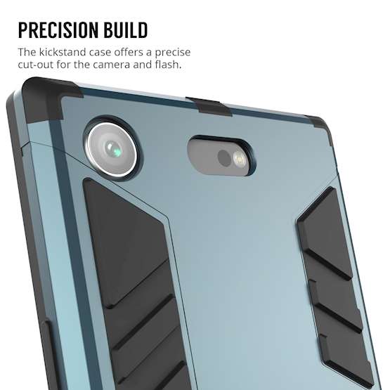 Sony Xperia XZ1 Compact Case, Extreme Heavy Duty Armour Case For The Sony Xperia XZ1 Compact | Shockproof Dual Layer Full Body Cover | Drop and Impact Protection - Steel Blue
