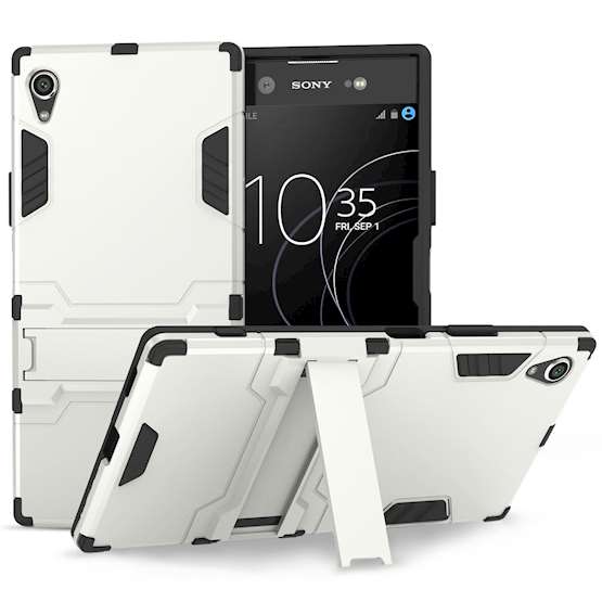 Sony Xperia XA1 Plus Case, Extreme Heavy Duty Armour Case For The Sony Xperia XA1 Plus | Shockproof Dual Layer Full Body Cover | Drop and Impact Protection - Silver