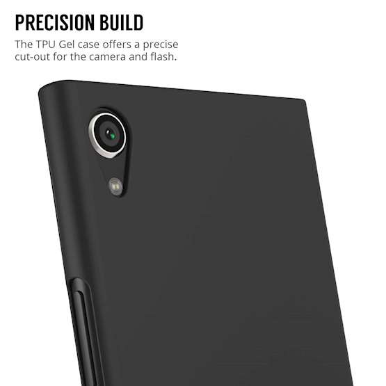Sony Xperia XA1 Plus Case,  Scratch Resistant - Matte Finish  - Lightweight & NO Bulkiness - TPU Gel Soft Thin Silicone Back Cover - Matte Black