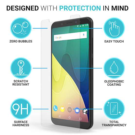 Wiko View XL  Screen Protector Glass | Single Pack - NO Bulkiness | Anti Scratch | Tempered Glass Screen Protectors For The Wiko View XL  | Ultra Slim - Crystal Clear