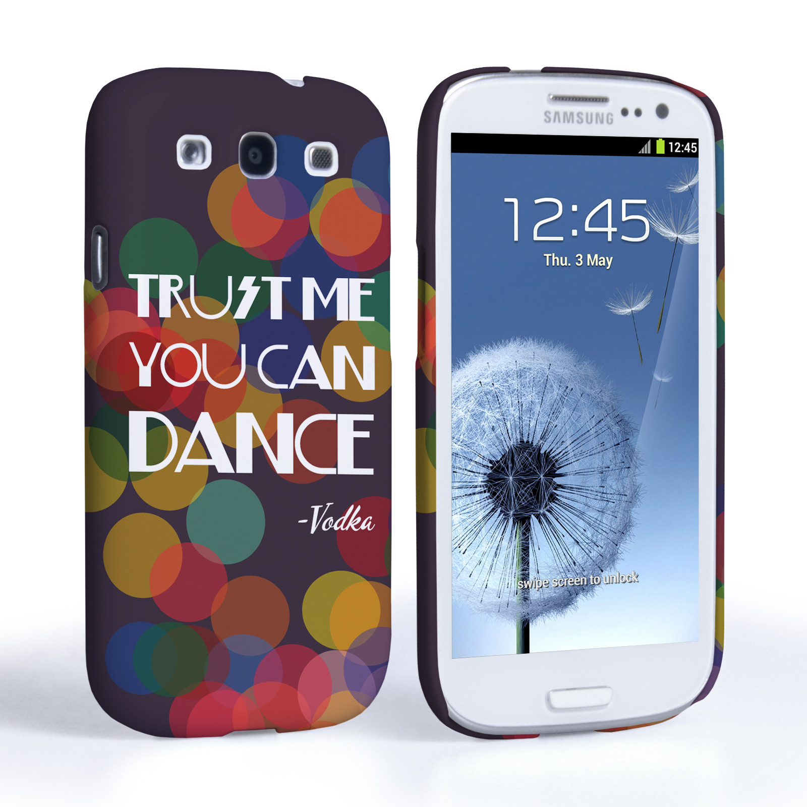 Caseflex Samsung Galaxy S3 Vodka Dance Quote Hard Case – Purple