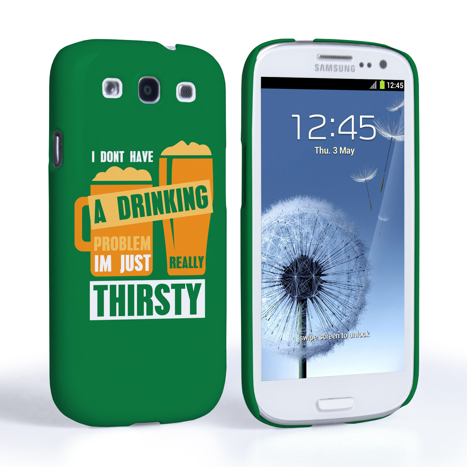 Caseflex Samsung Galaxy S3 ‘Really Thirsty’ Quote Hard Case – Green