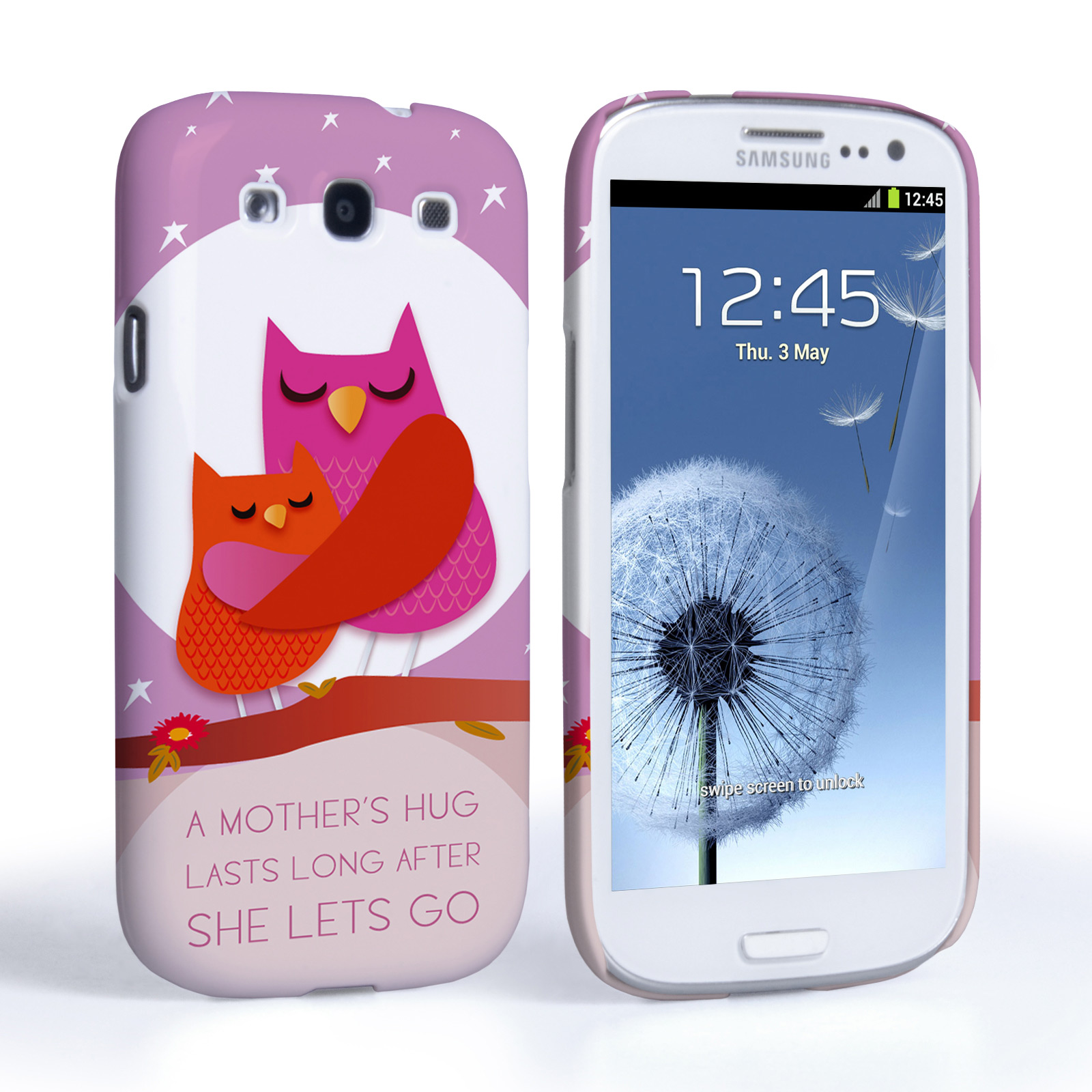 Caseflex Samsung Galaxy S3 Mummy Owl Hard Case – Purple and Pink