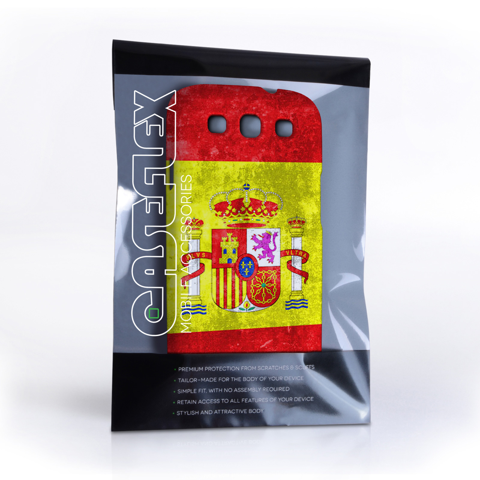 Caseflex Samsung Galaxy S3 Retro Spain Flag Case