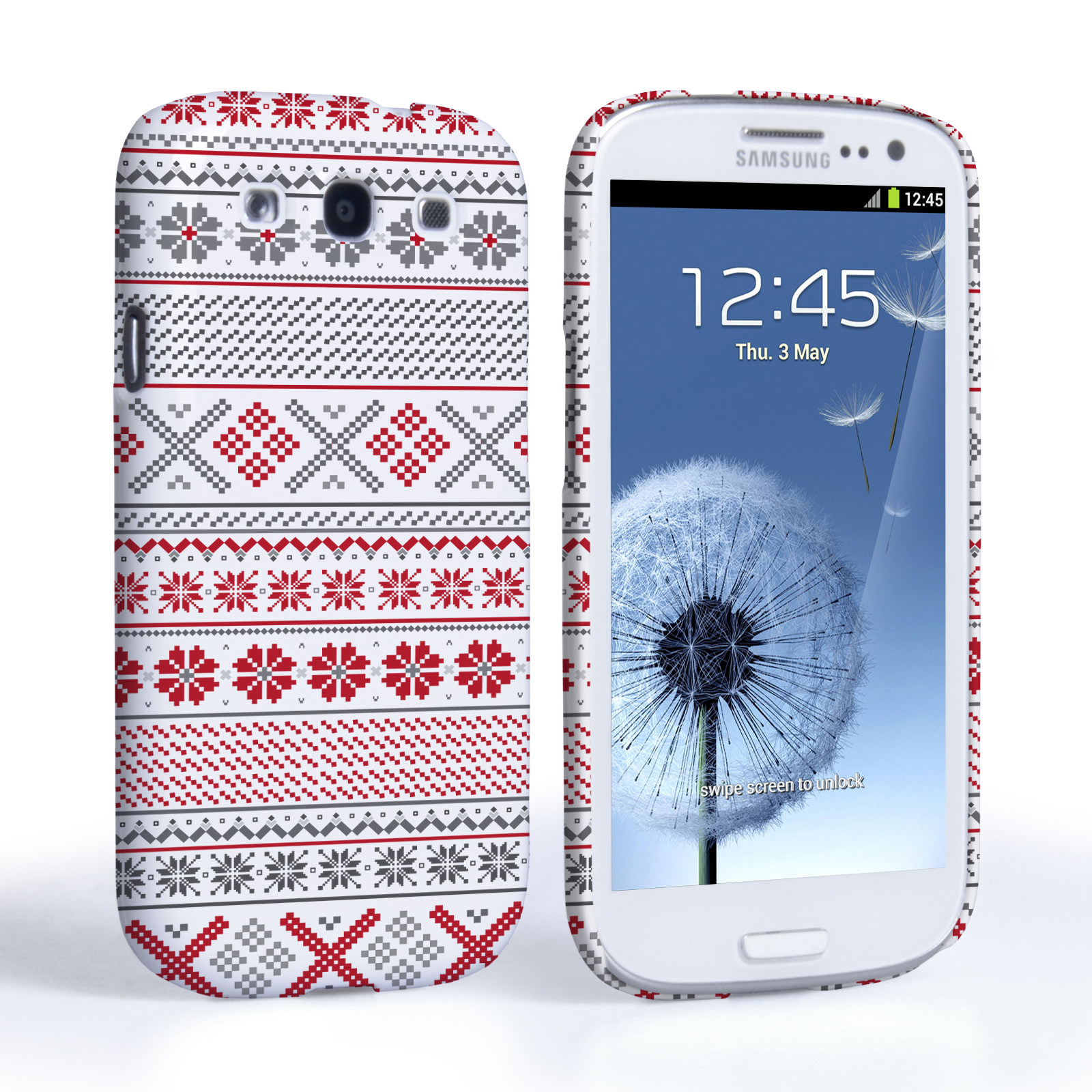 Caseflex Samsung Galaxy S3 Fairisle Case – Red, White and Grey