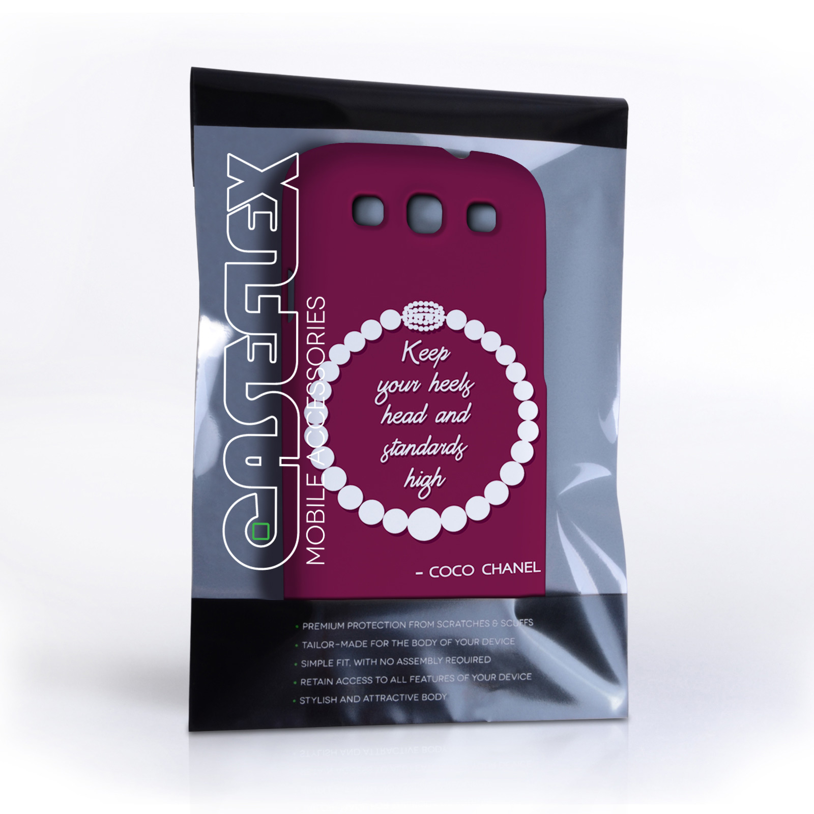 Caseflex Samsung Galaxy S3 Chanel Diamond And Pearls Quote Case
