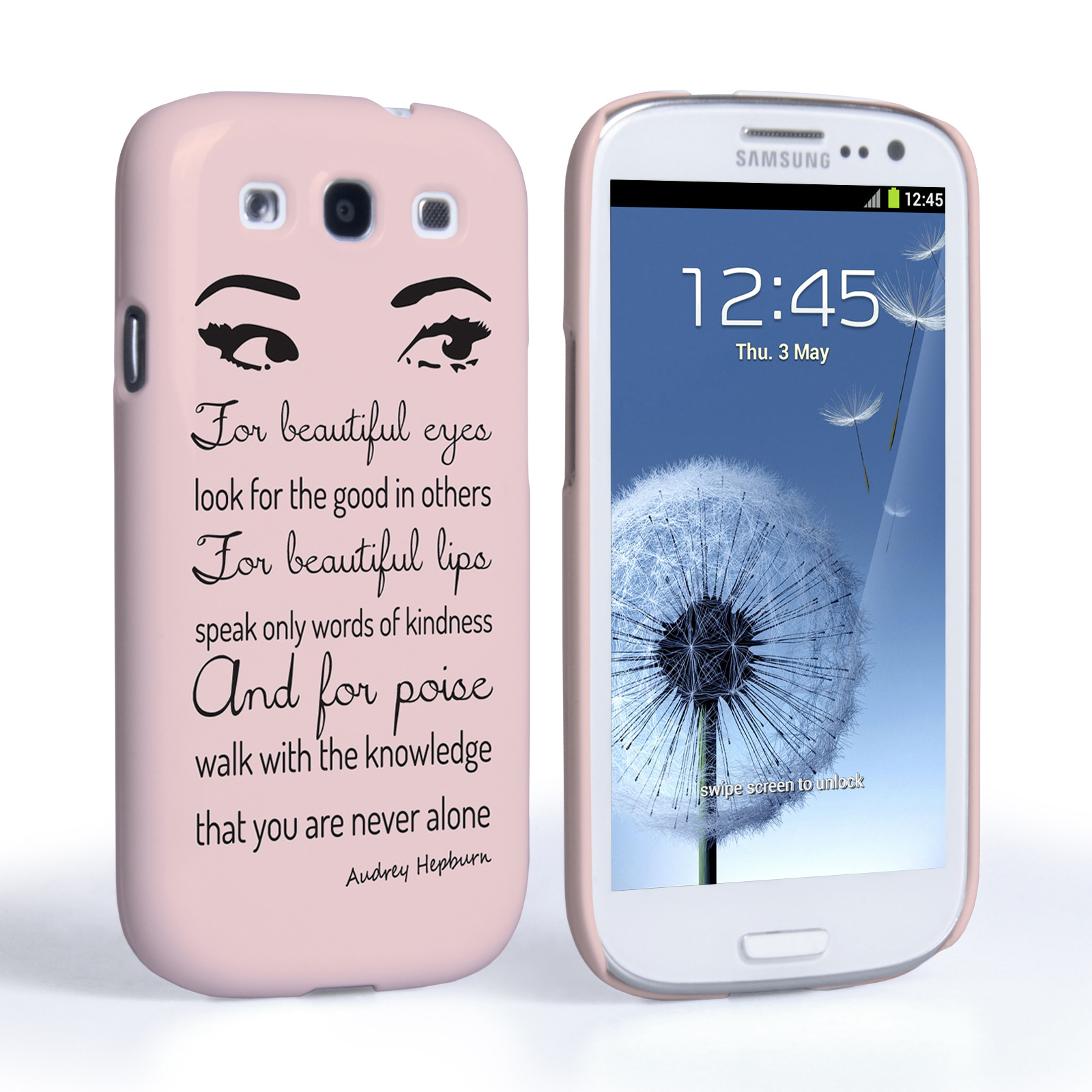 Caseflex Samsung Galaxy S3 Audrey Hepburn ‘Eyes’ Quote Case