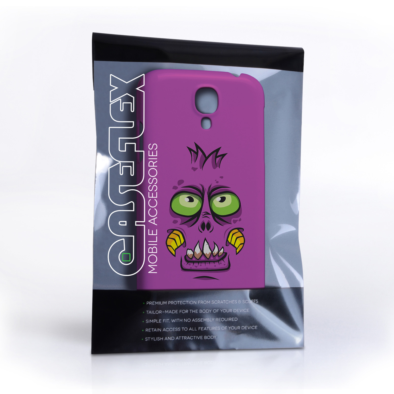 Caseflex Samsung Galaxy S4 Purple Monster Hard Case