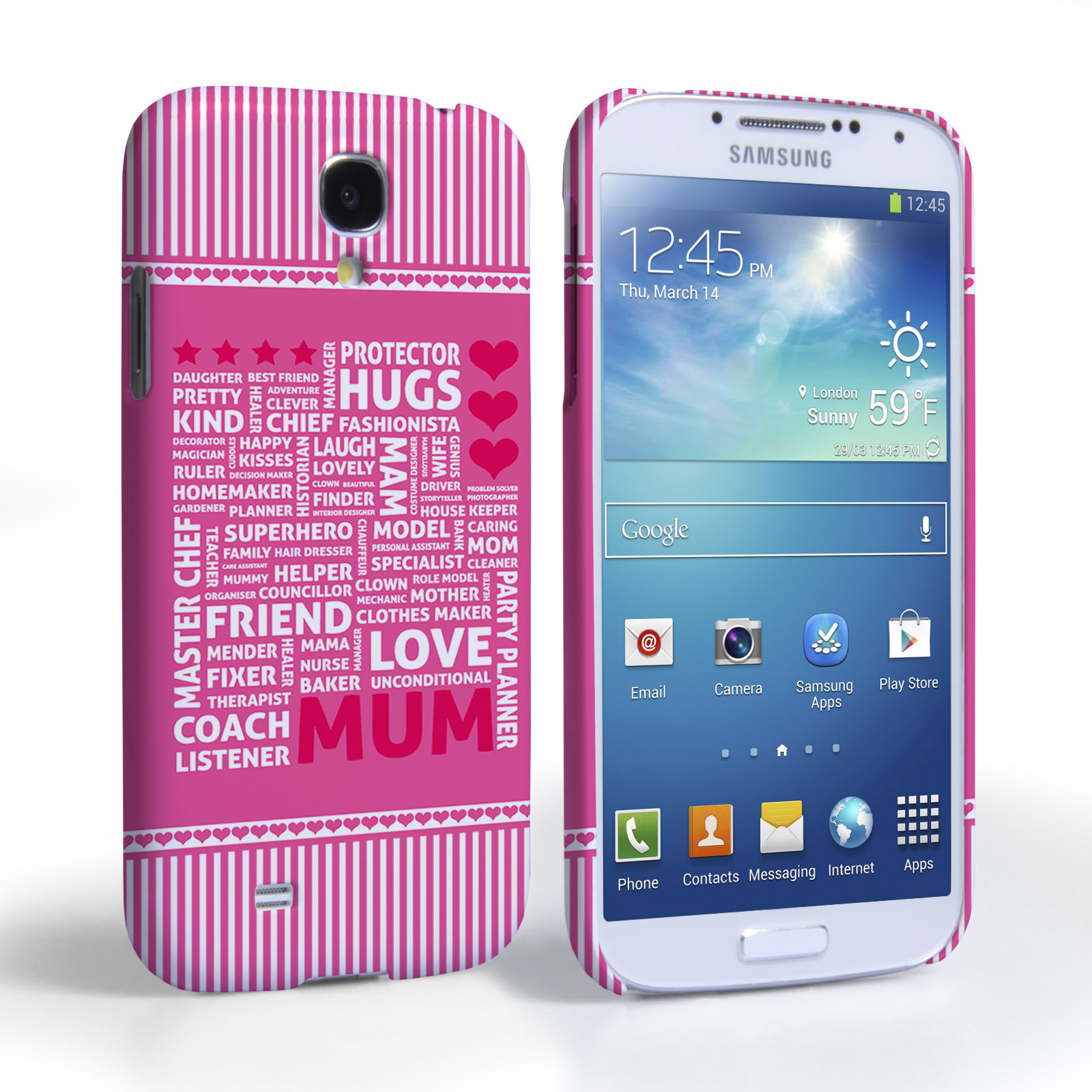 Caseflex Samsung Galaxy S4 Mum Word Collage Hard Case – Pink