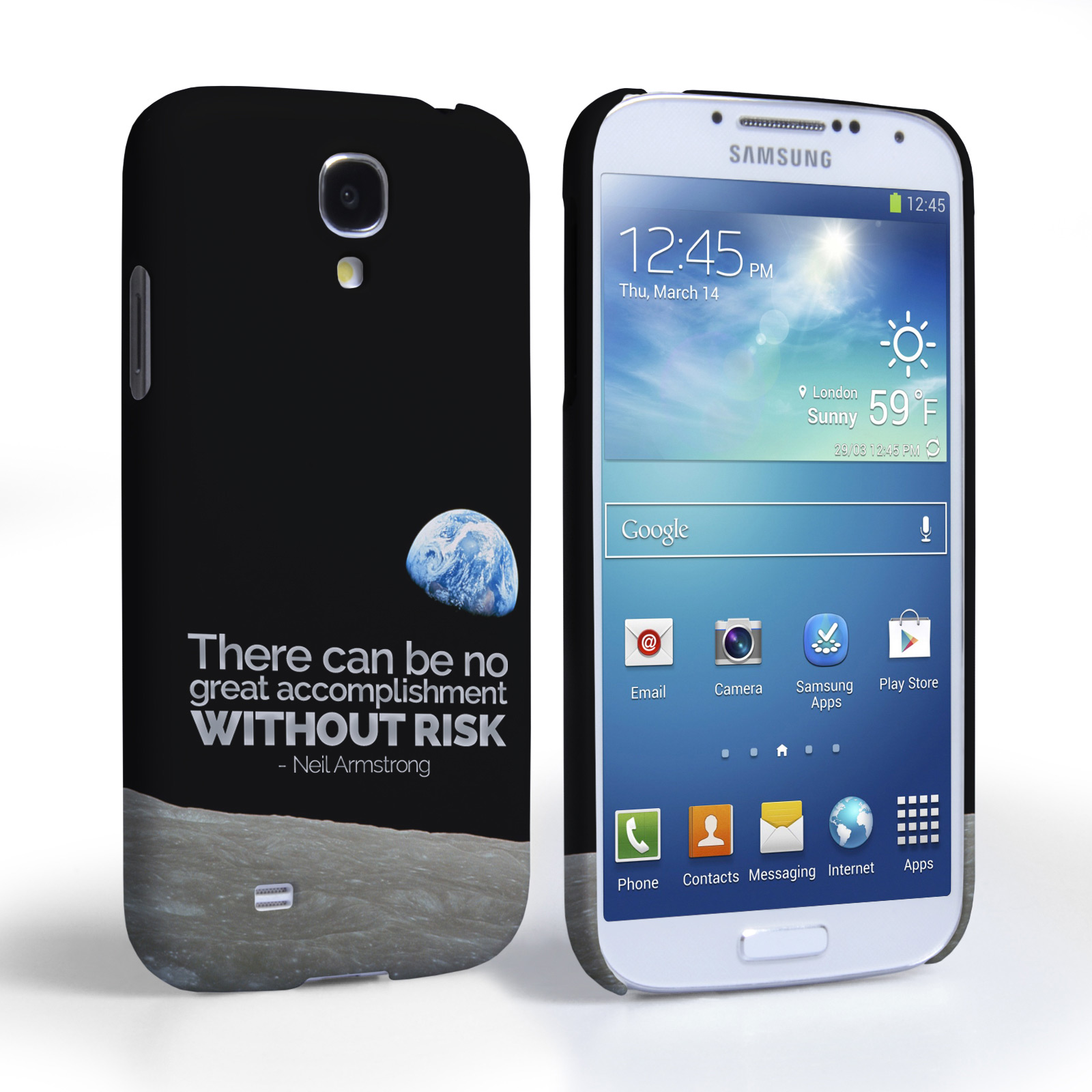 Caseflex Samsung Galaxy S4 Neil Armstrong Quote Case
