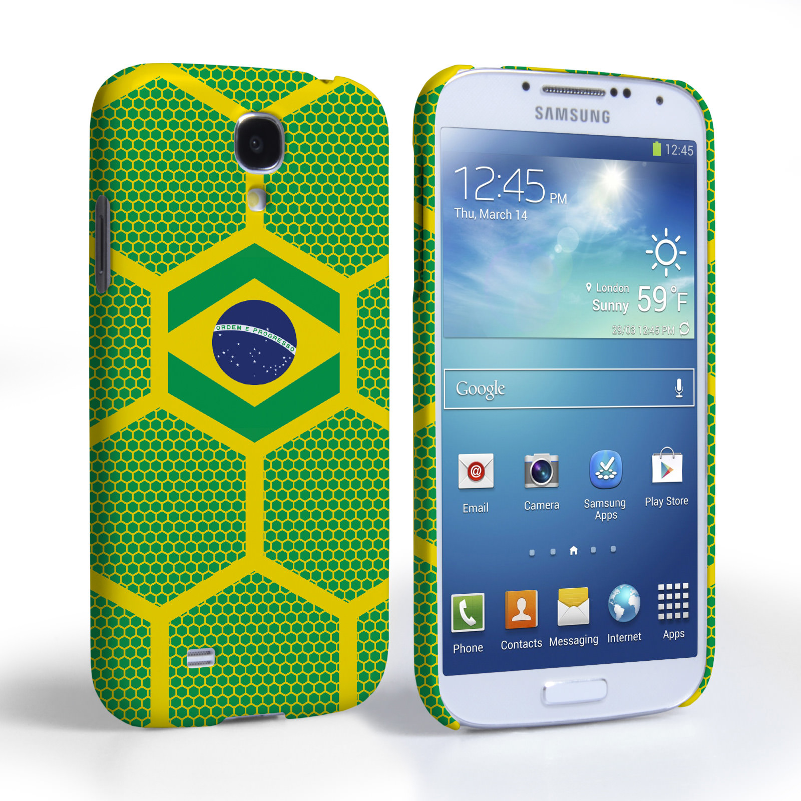 Caseflex Samsung Galaxy S4 Brazil Football Pattern World Cup Case