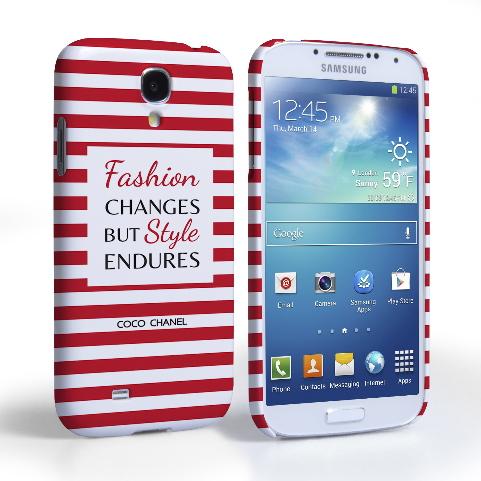 Caseflex Samsung Galaxy S4 Chanel ‘Fashion Changes’ Quote Case – Red and White